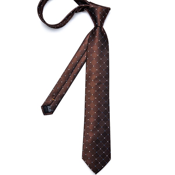 Ozzimo Brown Polka Dot Silk Tie for Men – Designer & Stylish - Image 3
