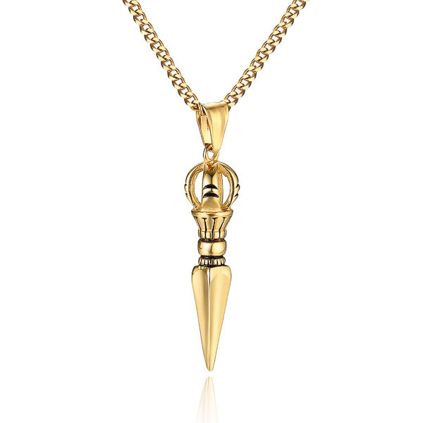 Ozzimo Gold Dagger Pendant Necklace for Men – Bold & Stylish