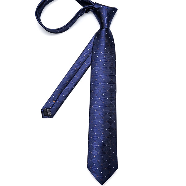 Ozzimo Blue Polka Dot Silk Tie for Men – Designer & Elegant - Image 3