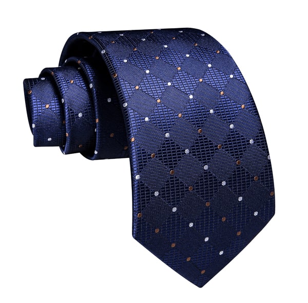 Ozzimo Blue Polka Dot Silk Tie for Men – Designer & Elegant