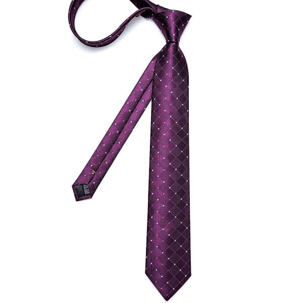 Ozzimo Purple Polka Dot Silk Tie for Men – Designer & Elegant - Image 3